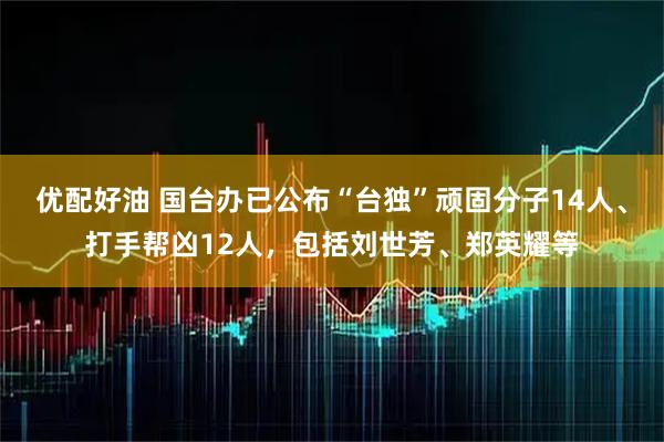 优配好油 国台办已公布“台独”顽固分子14人、打手帮凶12人，包括刘世芳、郑英耀等